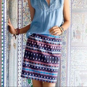 J.Crew Geometric Salon Mini Skirt Gemstone Print